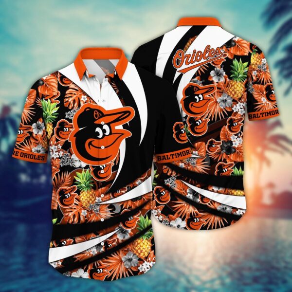 MLB Baltimore Orioles Hawaiian Shirt: Flower Bloom Glory for Fans