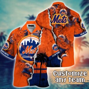 MLB New York Mets Custom Hawaiian Shirt: Champion Chic Couture For Fans