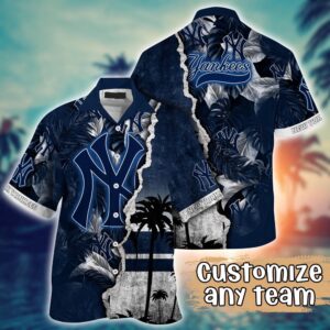 MLB New York Yankees Custom Hawaiian Shirt: Champion Chic Couture for Fans