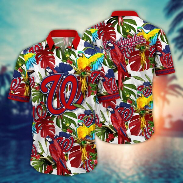 MLB Washington Nationals Hawaiian Shirt: Victory In Bloom Fan Gift