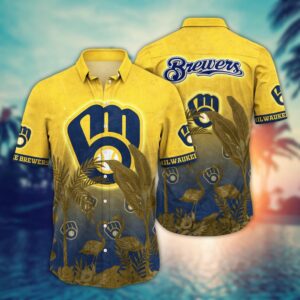 MLB Milwaukee Brewers Hawaiian Shirt - Sunset Chase Gift for Fans