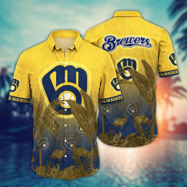 MLB Milwaukee Brewers Hawaiian Shirt – Sunset Chase Gift for Fans