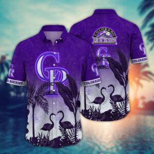 MLB Colorado Rockies Hawaiian Shirt Chase the Sunset Fan Gift