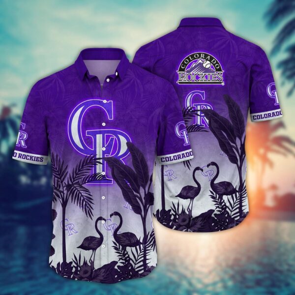 MLB Colorado Rockies Hawaiian Shirt Chase the Sunset Fan Gift