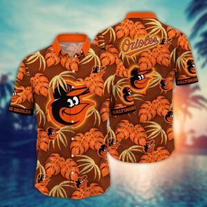 MLB Baltimore Orioles Hawaiian Shirt: Floral Symphony for Fans