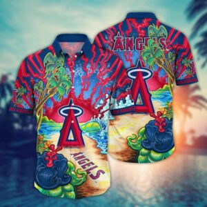 Los Angeles Angels Hawaiian Shirt: Diamond Dreamscape for Sports Fans