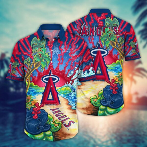 Los Angeles Angels Hawaiian Shirt: Diamond Dreamscape for Sports Fans