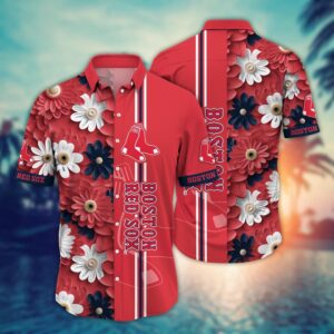 MLB Boston Red Sox Hawaiian Shirt: Perfect Floral Finesse for Sports Fans