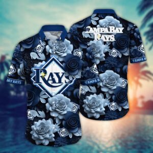 MLB Tampa Bay Rays Hawaiian Shirt: Flower Aloha Style for Fans!