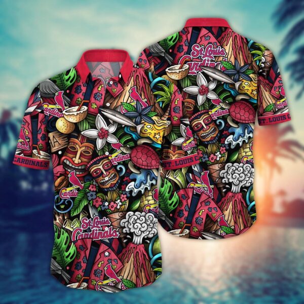 MLB St Louis Cardinals Hawaiian Shirt: Make a Statement with Flower Strike Style!