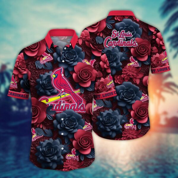 MLB St Louis Cardinals Hawaiian Shirt: Flower Aloha Style for Fans