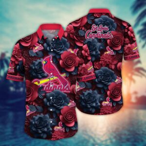 MLB St Louis Cardinals Hawaiian Shirt: Flower Aloha Style for Fans