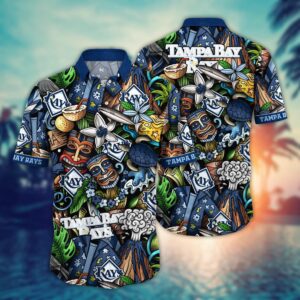 MLB Tampa Bay Rays Hawaiian Shirt: Make a Style Statement with Flower Strike Design!
