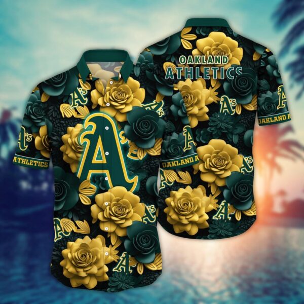 MLB Oakland Athletics Hawaiian Shirt – Floral Aloha Style for Fans