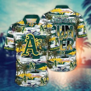 MLB Oakland Athletics Hawaiian Shirt: Flower Grand Slam Fan Flair