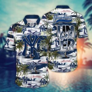 MLB New York Yankees Hawaiian Shirt - Flower Grand Slam for Fans with Hawaiian Flair