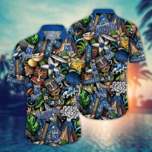 MLB Kansas City Royals Hawaiian Shirt: Flower Strike Fan Favorite