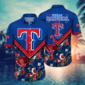 MLB Texas Rangers Hawaiian Shirt - Summer Swing for Sport Fans