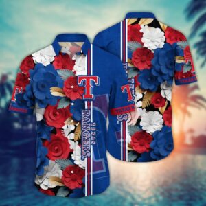 MLB Texas Rangers Hawaiian Shirt: Floral Fashion Frenzy for Sports Fans