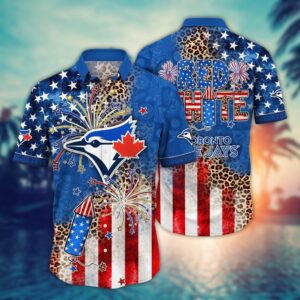 MLB Toronto Blue Jays Independence Day Aloha Shirt – Perfect for Cool Fans