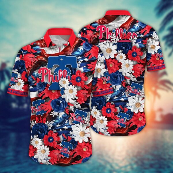 MLB Philadelphia Phillies Hawaii Shirt: Independence Day Fan Gear