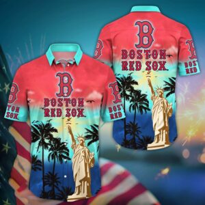 MLB Boston Red Sox Hawaii Shirt Sunrise to Sunset for Cool Fans