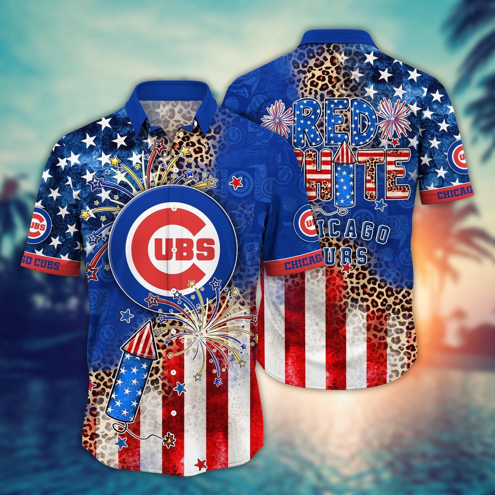 MLB Chicago Cubs Independence Day Aloha Shirt for Cool Fans MLB Chicago Cubs Independence Day Aloha Shirt for Cool Fans