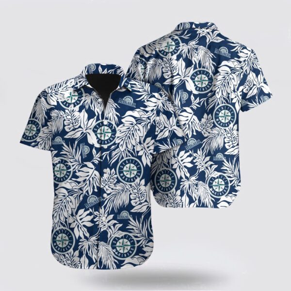 Seattle Mariners Hawaiian Shirt – Leaf Pattern Fan Gear for MLB Enthusiasts