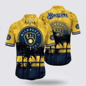 MLB Milwaukee Brewers Hawaiian Shirt: Dive into Ocean Vibes with Fan-Favorite Tropical Fashion