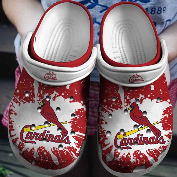 MLB St Louis Cardinals Clog-Shoes Clog Red For Fan Baseball