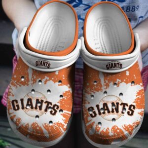 MLB San Francisco Giants Clog-Shoes Clog Orange – White For Fan Baseball