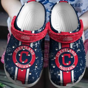 MLB Cleveland Guardians Navy Clog-Shoes Clog For Fan Baseball