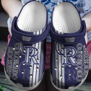 MLB Colorado Rockies Clog-Shoes Clog Purple For Fan Baseball