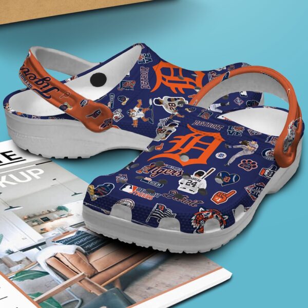 MLB Detroit Tigers Clog-Shoes Crocband Clogs Shoes For Men Women and Kids For Fan MLB