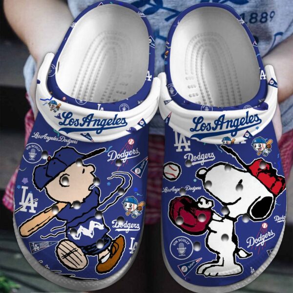 MLB Los Angeles Dodgers Cartoon Clog-Shoes Crocband Clogs Shoes For Men Women Fans