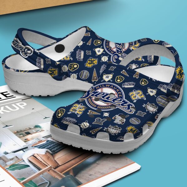 MLB Milwaukee Brewers Clog-Shoes Crocband Clogs Shoes For Men Women Fans