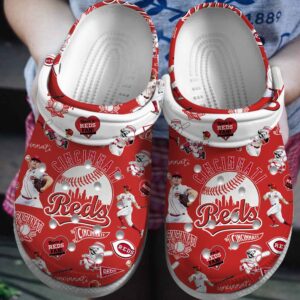 MLB Cincinnati Reds Clog-Shoes Crocband Clogs Shoes For Men Women Fans