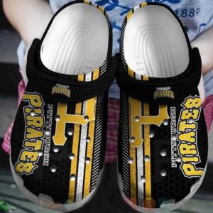 MLB Pittsburgh Pirates Black Yellow MLB Clog-Shoes Clog Shoes For Fan MLB