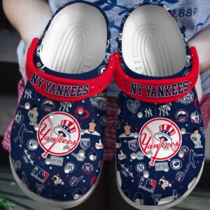 MLB New York Yankees Clog-Shoes Crocband Clogs Shoes For Men Women and Kids For Fan MLB