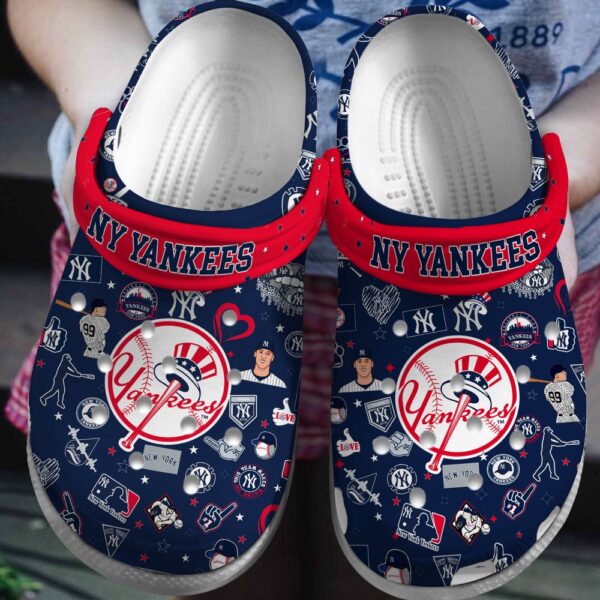 MLB New York Yankees Clog-Shoes Crocband Clogs Shoes For Men Women and Kids For Fan MLB
