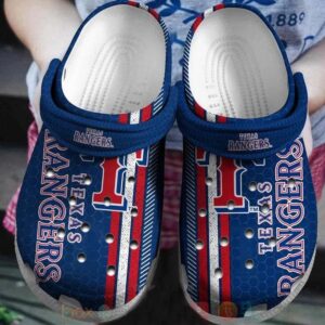 MLB Texas Rangers Blue Clog-Shoes Clog Shoes For Fans