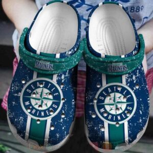 MLB Seattle Mariners Navy Clog-Shoes Clog Shoes For Fans