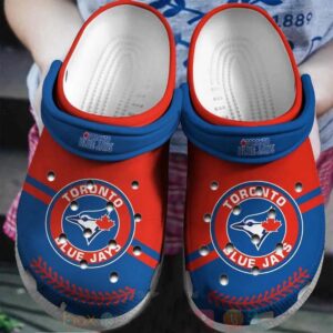 MLB Toronto Blue Jays Clog-Shoes Clog Shoes Red Blue For Fans