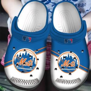 MLB New York Mets Clog-Shoes Clog Blue White For Fan Baseball