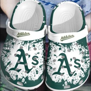 MLB Oakland Athletics Clog-Shoes Clog Dark Green For Fan Baseball