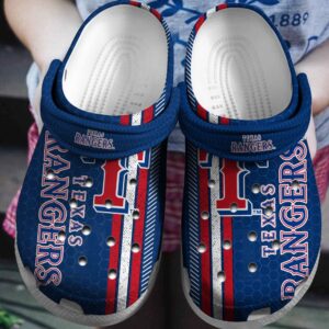 MLB Texas Rangers Clog-Shoes Clog Blue For Fan Baseball