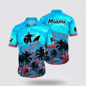 MLB Miami Marlins Hawaiian Shirt - Dive into Ocean Vibes for Fans