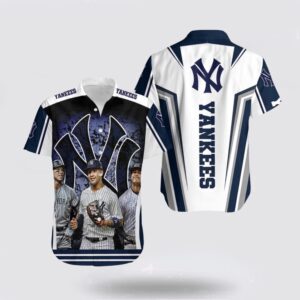 MLB New York Yankees Hawaiian Shirt featuring Aaron Judge & Giancarlo Stanton – Perfect for Fans!