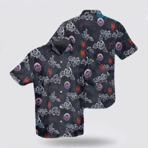 MLB New York Mets Hawaiian Shirt: Tropical Elegance for Fans