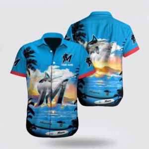 Miami Marlins Hawaiian Shirt: Custom MLB Fusion for Baseball Fans
